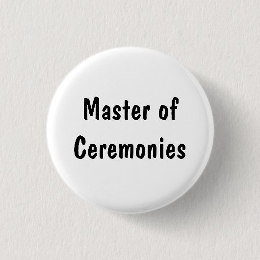 Meister von Zeremonien Button (Vorderseite)