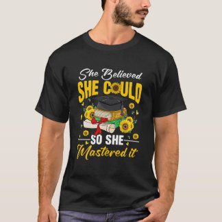 Meisterabschluss Master-Abschluss Sie meisterte es T-Shirt