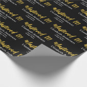 Meisterhaft! Schriftzug in Schwarz, Weiß und Gold  Geschenkpapier (Ecke)