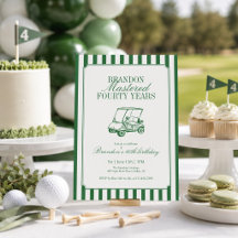Meisterhafte Vierzig Jahre Golf 40. Geburtstag Grü