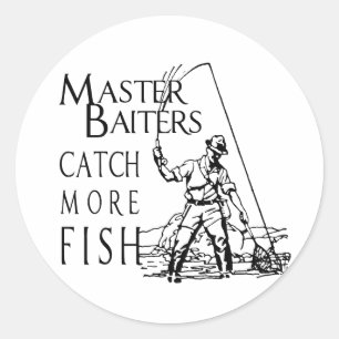 MEISTERKÖDERFANGEN MEHR FISCHE RUNDER AUFKLEBER