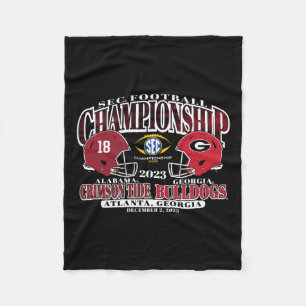 Meisterschaft 2023 Alabama / Georgia Football Blac Fleecedecke