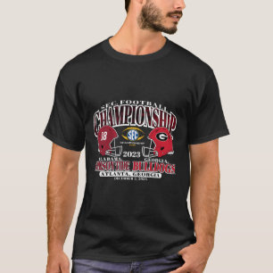 Meisterschaft 2023 Alabama / Georgia Football Blac T-Shirt