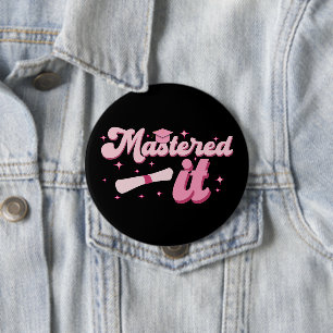 Meisterte es Master-Abschluss Absolvent MBA-Abschl Button