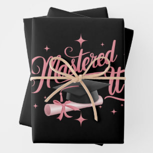 Meisterte es Master-Abschluss Absolvent MBA-Abschl Geschenkpapier Set