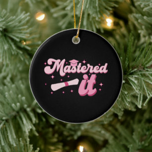 Meisterte es Master-Abschluss Absolvent MBA-Abschl Keramik Ornament
