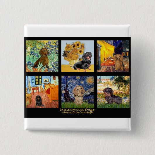 Meisterwerk Composite-Dachshunds Button (Vorderseite)