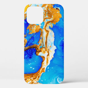 Meisterwerk der Designkunst. Golden und blaue Farb Case-Mate iPhone Hülle