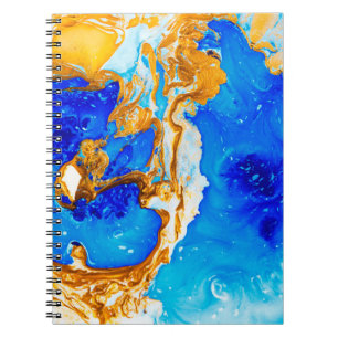 Meisterwerk der Kunst. Goldener und blauer Schmerz Notizblock