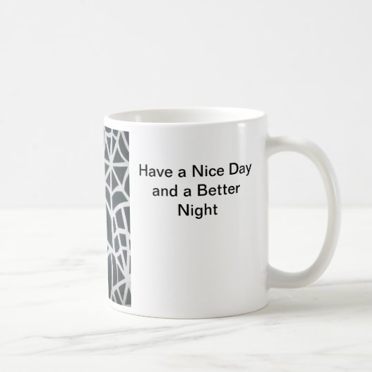 Meisterwerk der Natur: Das Web einer Spinne. Kaffeetasse (Rechts)