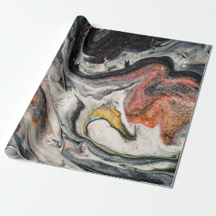 Meisterwerk des Designs. Wirbel aus Marmor und Geschenkpapier