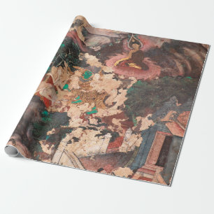Meisterwerk traditioneller thailändischer Malerei Geschenkpapier