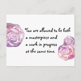 Meisterwerk und laufende Arbeit Postkarte