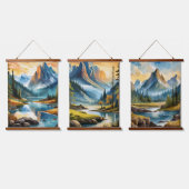 Meisterwerke der Natur: Feiern von Nationalparks Wandteppich Mit Holzrahmen (Dreifach)