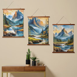 Meisterwerke der Natur: Feiern von Nationalparks Wandteppich Mit Holzrahmen