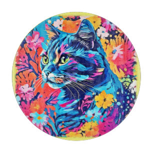 Meisterwerke: Optimale Katzenmalerei Kunst Schneidebrett