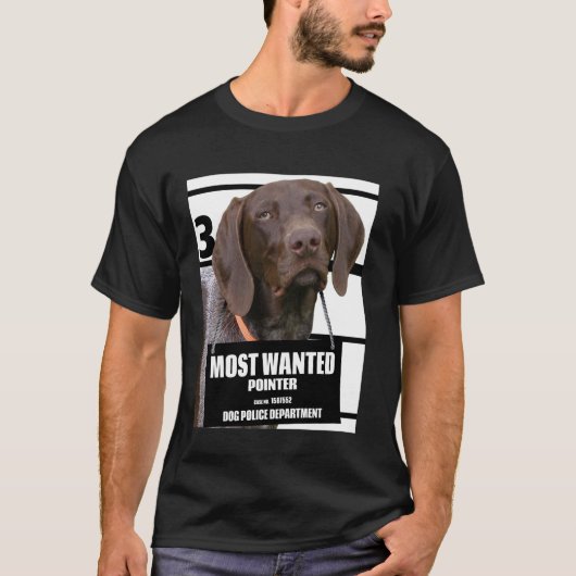 Meistgesuchter Pointer C - Süßes Lustiges Hund Tee (Vorderseite)