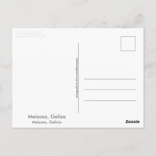 Meizoso, Galicien (Spanien) Postkarte (Rückseite)