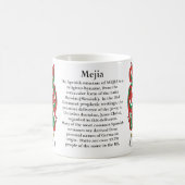 Mejia, der Ursprung, Bedeutung und das Wappen Kaffeetasse (Mittel)