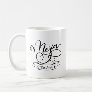 Mejia, Tia Ana, handschriftlich Kaffeetasse