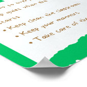 MEKIMI - Ästhetisch gedruckte Klassenregeln Poster (Ecke)