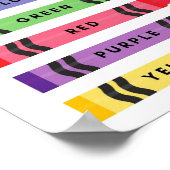 MEKIMI - Colors Vocabulary Crayons Poster (Ecke)