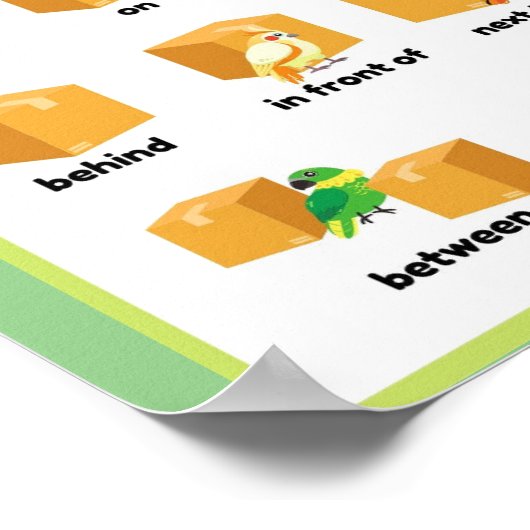 Mekimi Illustrative Englische Präpositionen des Pl Poster (Ecke)