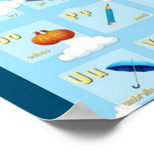 MEKIMI - Plakatdesign für englische Alphabete Poster (Ecke)