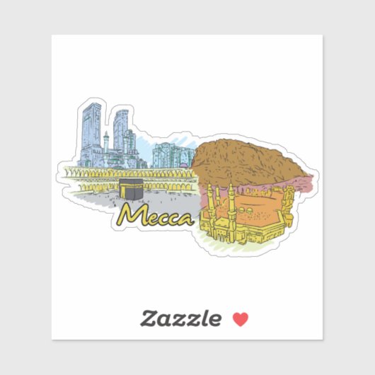 Mekka Aufkleber (Blatt)