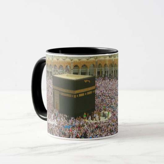 Mekka Kaaba Haj panoramische Tasse (Vorderseite Links)