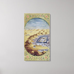 Mekka umgeben durch die Berge von Arafa Leinwanddruck