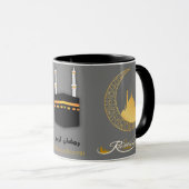 Mekka und Ramadan Mubarak 2019 Tasse (VorderseiteRechts)
