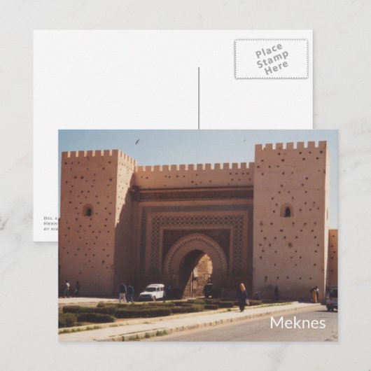 Meknes - Marokko Postkarte (Vorne/Hinten)