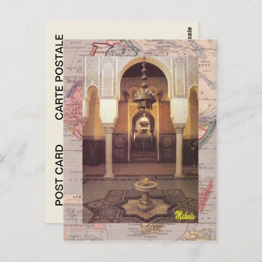 Meknes Moschee Postkarte (Vorne/Hinten)
