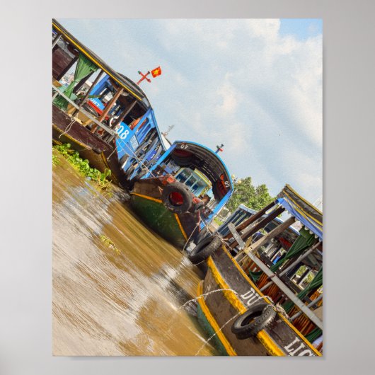 Mekong-Fluss in Vietnam Poster (Vorne)