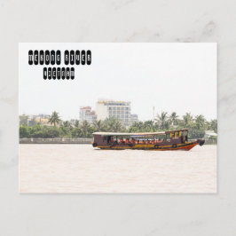 Mekong-Fluss in Vietnam Postkarte