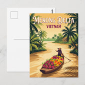 Mekong Fluss Vietnam Postkarte (Vorne/Hinten)