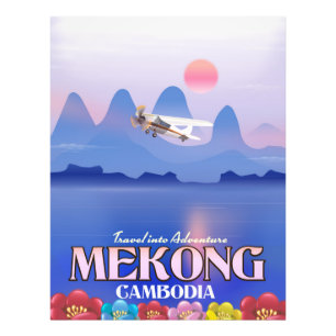 Mekong River Cambodia Vacation poster