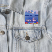 Mekong River Cambodia Vacation poster Button (Beispiel)
