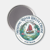 Mekong River Delta Vietnam Magnet (Vorderseite/Rückseite)