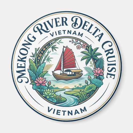 Mekong River Delta Vietnam Magnet (Vorne)