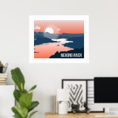 Mekong River Silhouette Lugano Unexpected Classic Poster (Heimbüro)