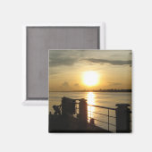 Mekong River Sunset ... Nong Khai, Isaan, Thailand Magnet (Vorderseite/Rückseite)