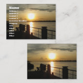 Mekong River Sunset ... Nong Khai, Isaan, Thailand Visitenkarte (Vorne/Hinten)