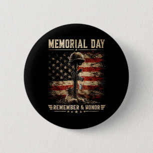 Mel Day USA-Flagge Erinnern Ehre Patriot Männer Fr Button