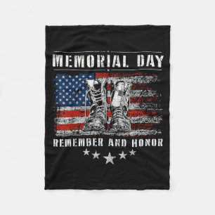 Mel Day USA-Flagge Erinnern Ehre Patriot Männer Fr Fleecedecke