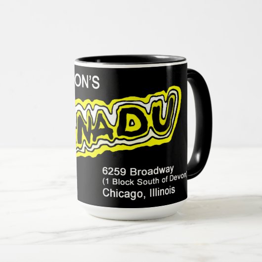 Mel Markon, Zanadu, Chicago, Illinois Tasse (VorderseiteRechts)