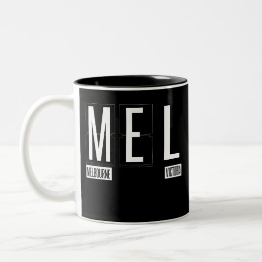 MEL - Melbourne- - Victoriaaustralien Zweifarbige Tasse (Links)