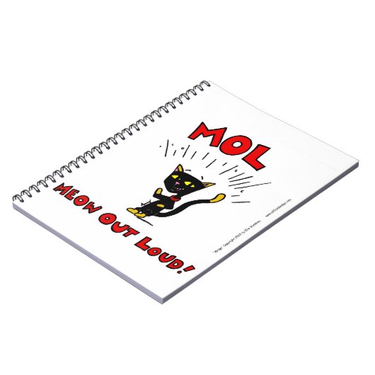 Mel "MOL: MEOW OUT LOUD" Notebook Notizblock (Linke Seite)