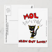 Mel "MOL: MEOW OUT LOUD" Postkarte (Vorne/Hinten)